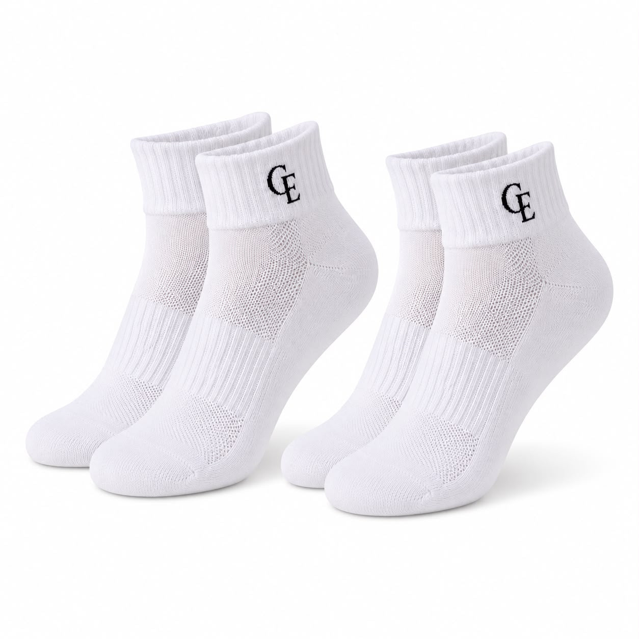 Calcetines Airflow blancos Celiana Equestrian con logo CE bordado