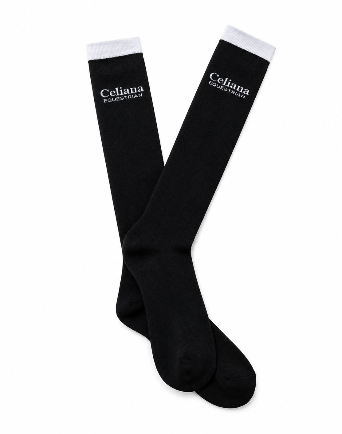 Calcetines de equitación técnicos negros unisex – Aero Black | Celiana Equestrian