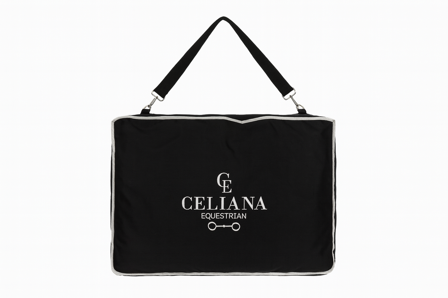 Bolsa funda para silla de montar color negra con logo Celiana Equestrian - accesorios ecuestre