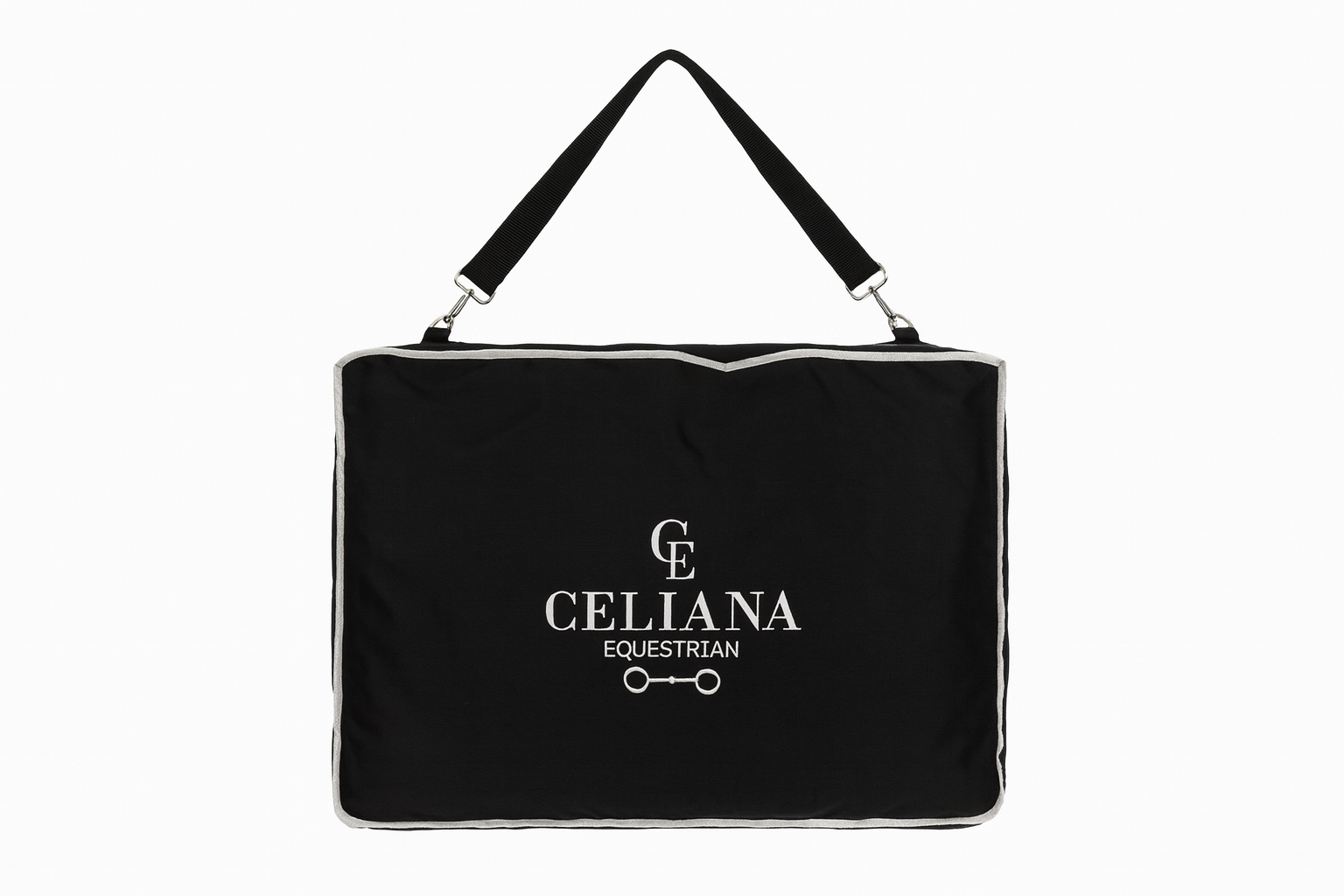 Bolsa funda para silla de montar color negra con logo Celiana Equestrian - accesorios ecuestre