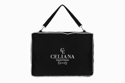 Bolsa funda para silla de montar color negra con logo Celiana Equestrian - accesorios ecuestre