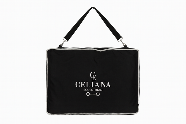 Bolsa funda para silla de montar color negra con logo Celiana Equestrian - accesorios ecuestre