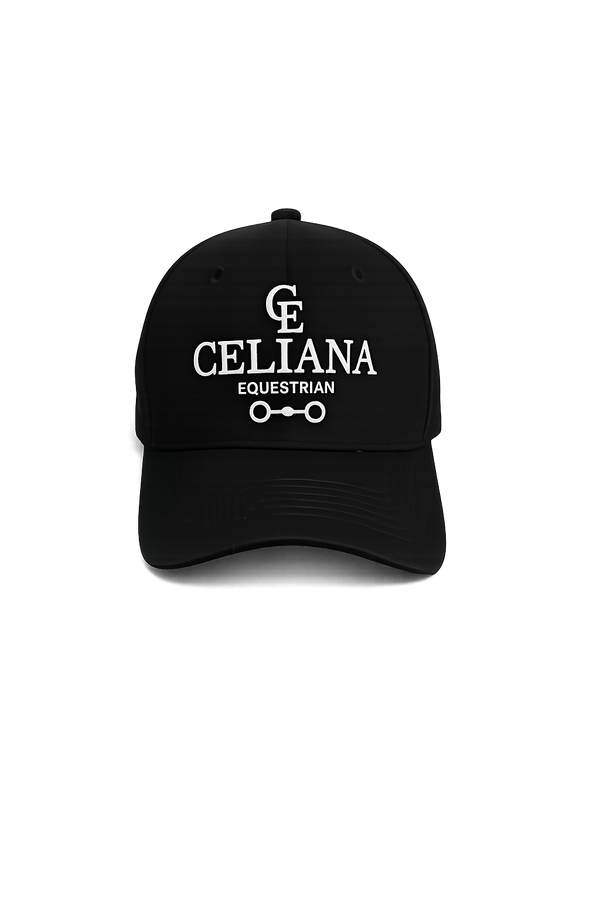 Gorra equitación unisex negra premium