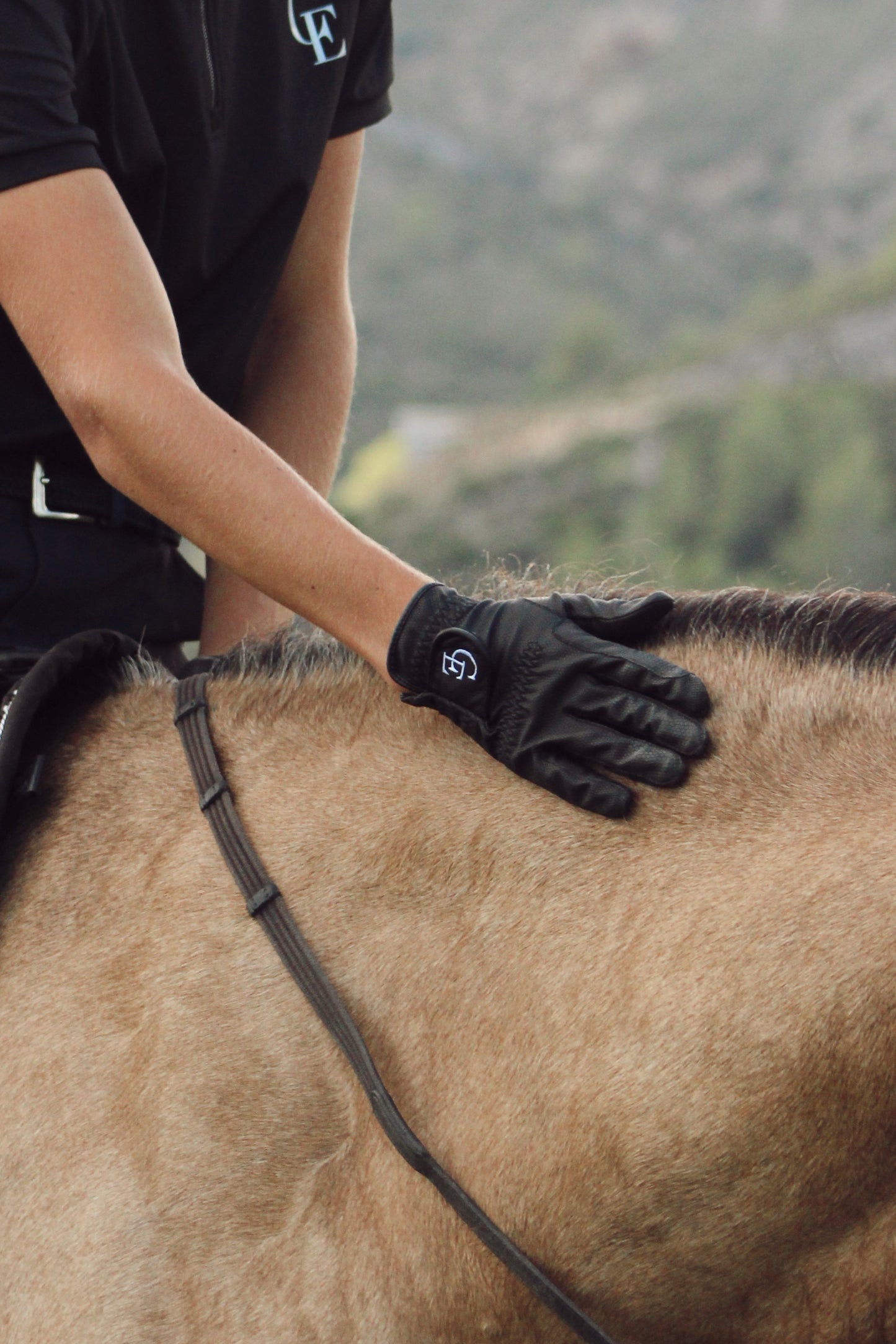Guantes de equitación negros – BlackMotion | Celiana Equestrian