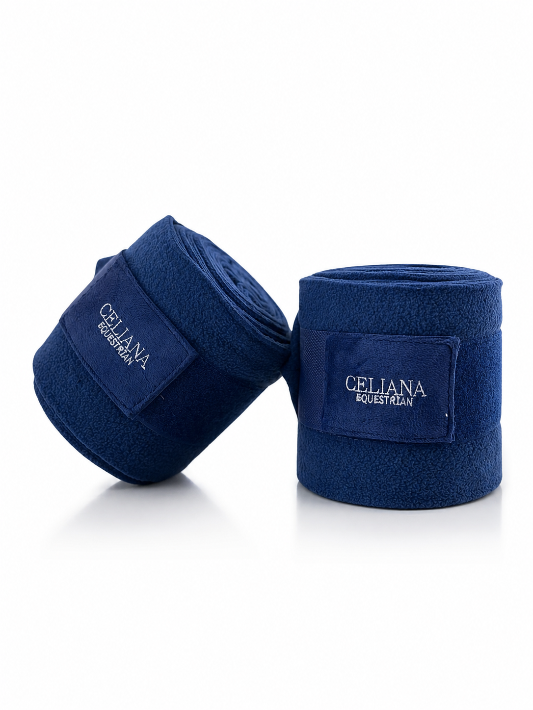 Vendas de polo para caballo en polar azul marino Celiana Equestrian, pack de 4 con cierre de velcro